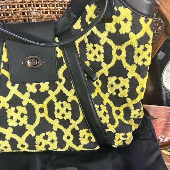petunia new Ladies purse black/yellow velvet - Picture 4 of 7